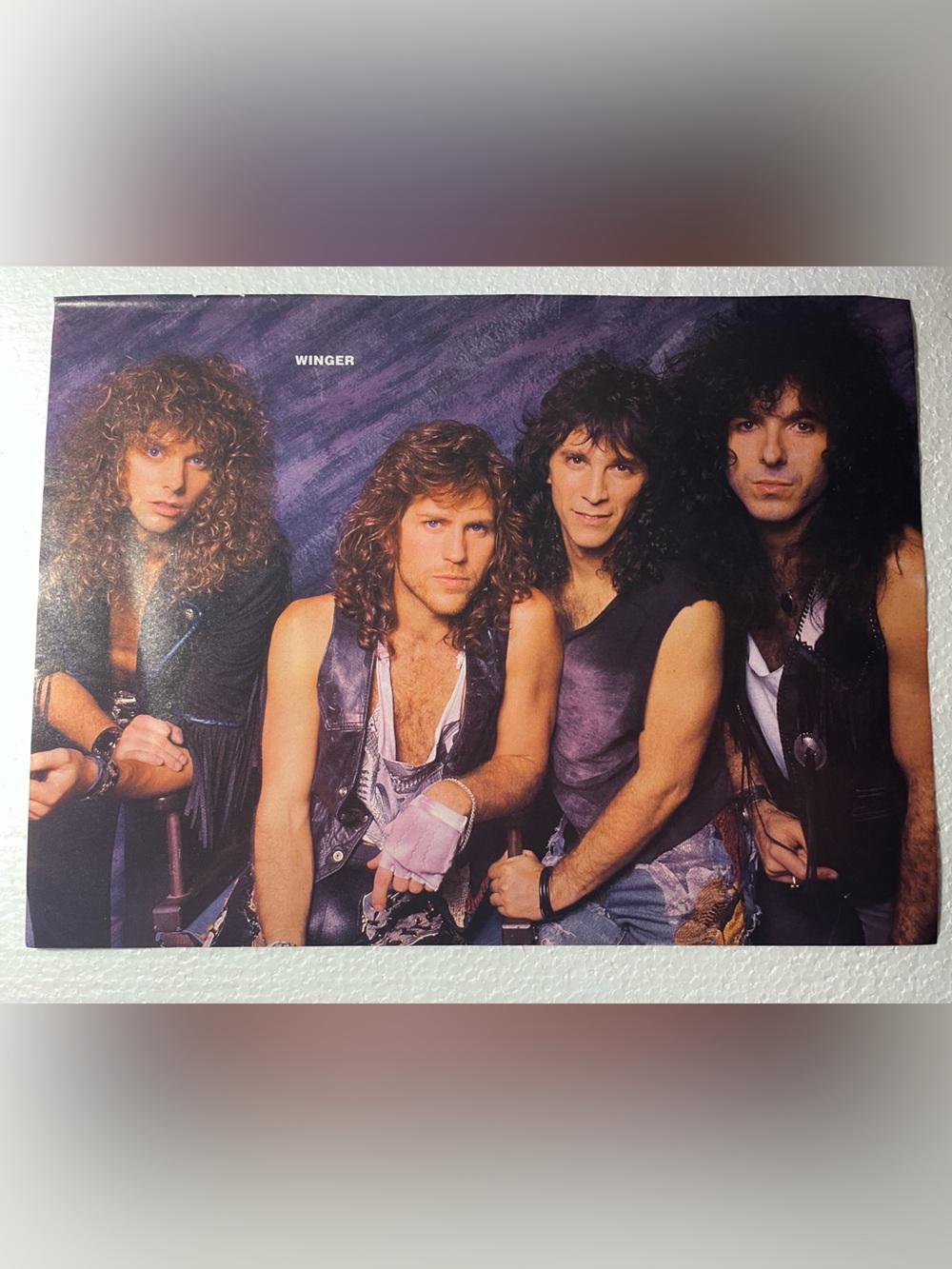 Winger Band Pinup - Purple Background